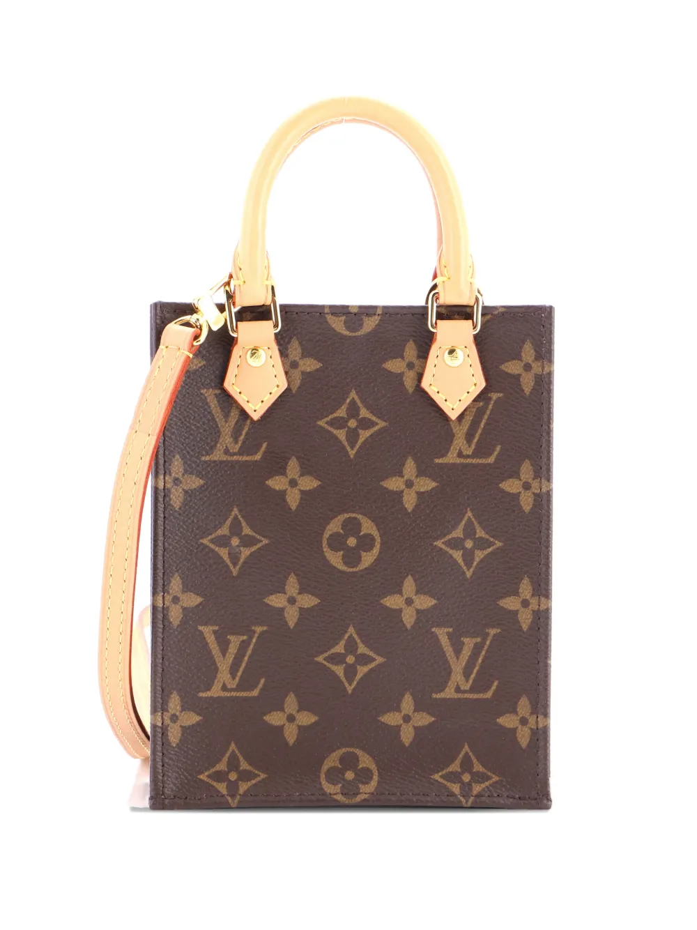 Louis Vuitton Pre-Owned Petit Sac Plat Bag Monogram Canvas crossbody bag - Marrone