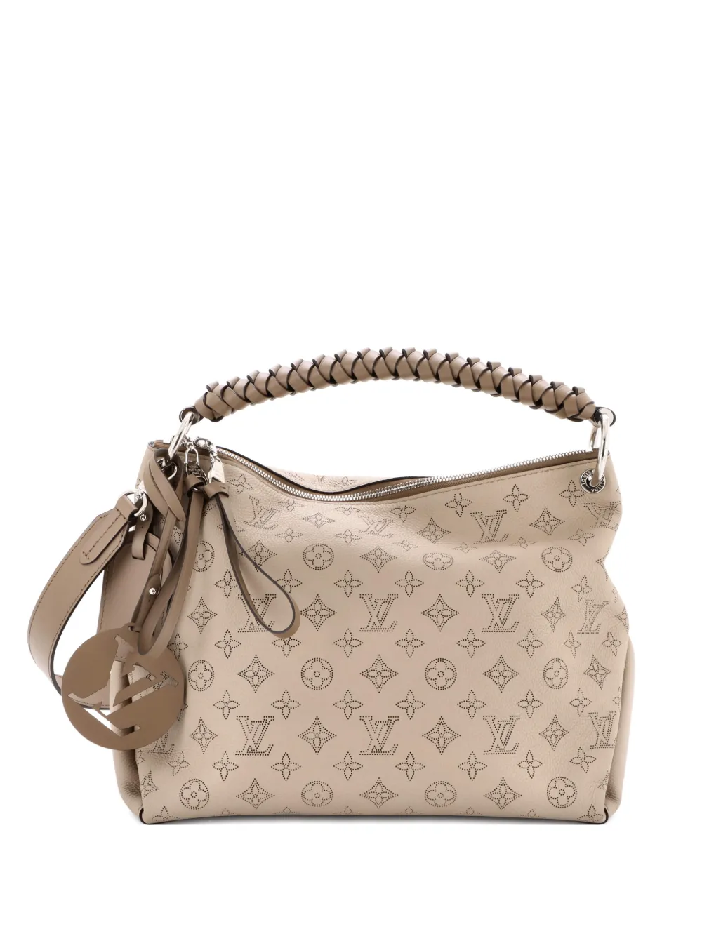 Louis Vuitton Pre-Owned Braided Handle Beaubourg Mahina Leather MM hobo bag - Marrone