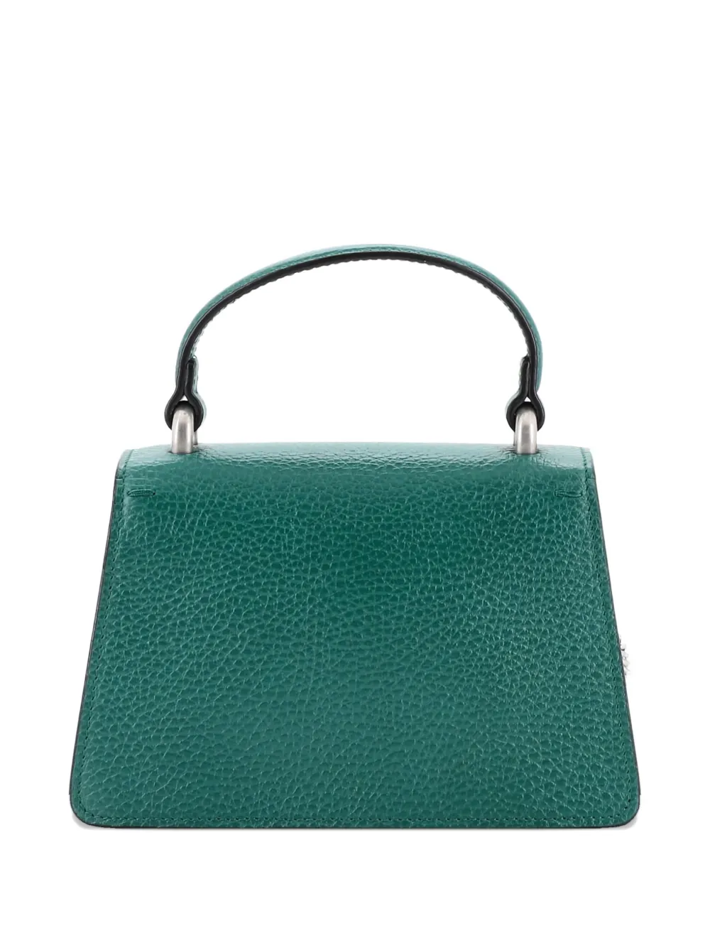 Pre-owned Gucci Dionysus Top Handle Bag Leather With Crystals Mini Satchel In Green