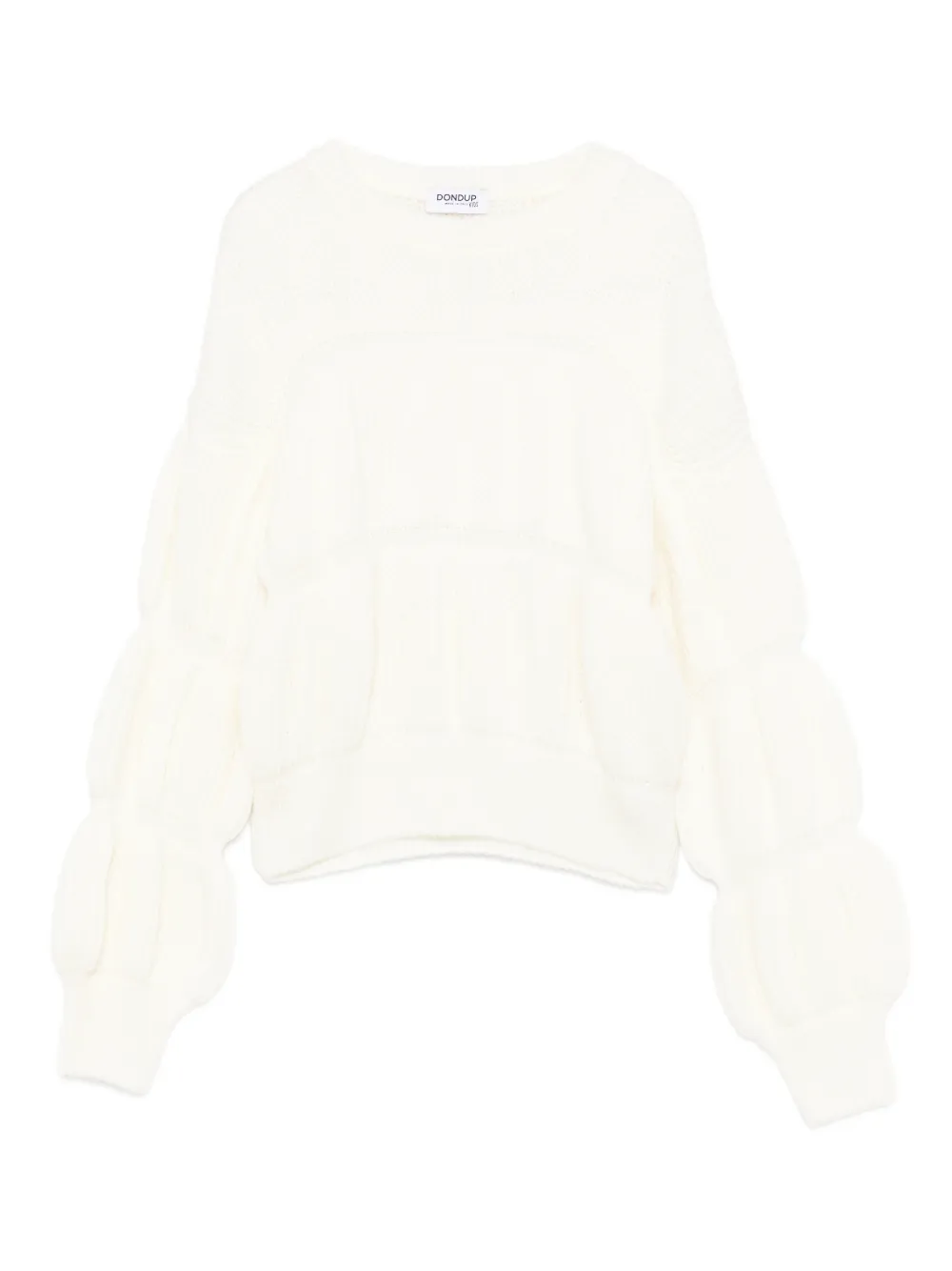 DONDUP KIDS puff-sleeve seater - Bianco