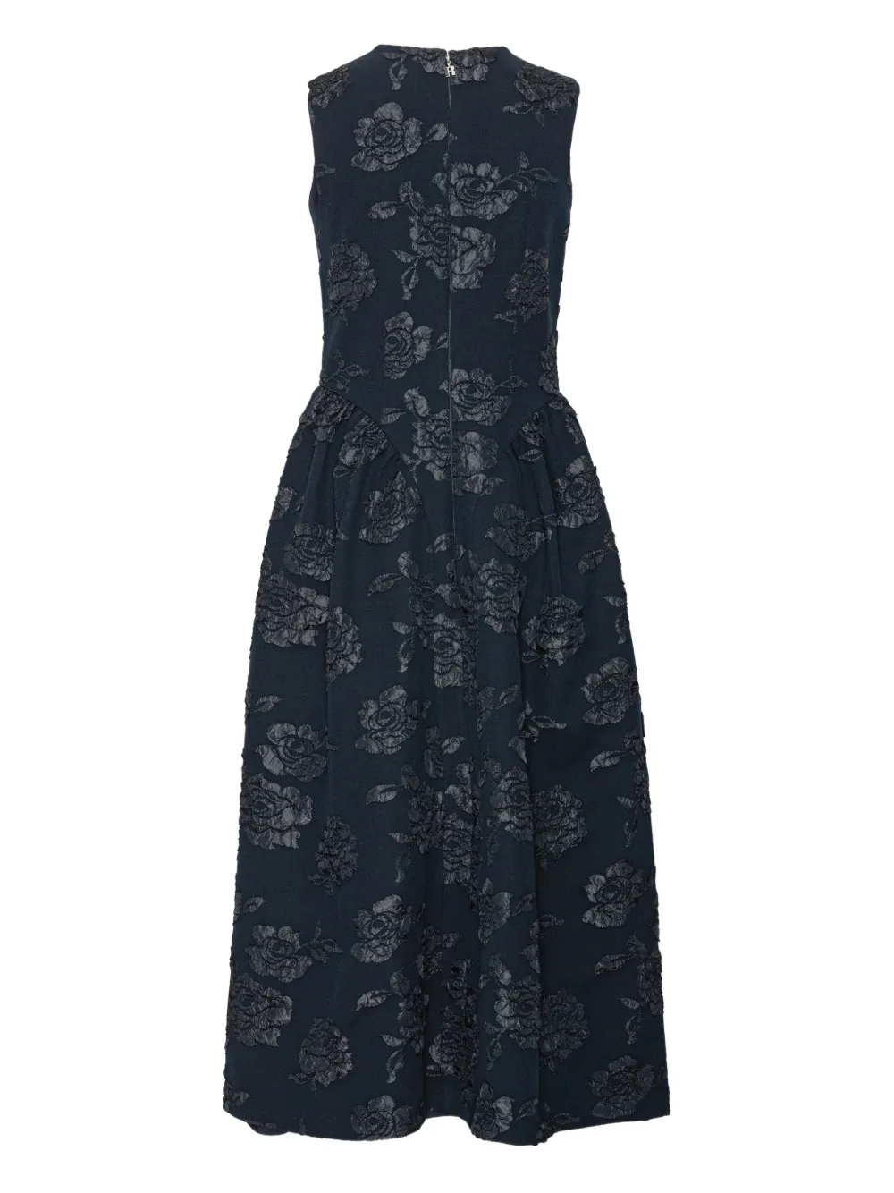 ROTATE BIRGER CHRISTENSEN Floral-jacquard midi dress - Blauw