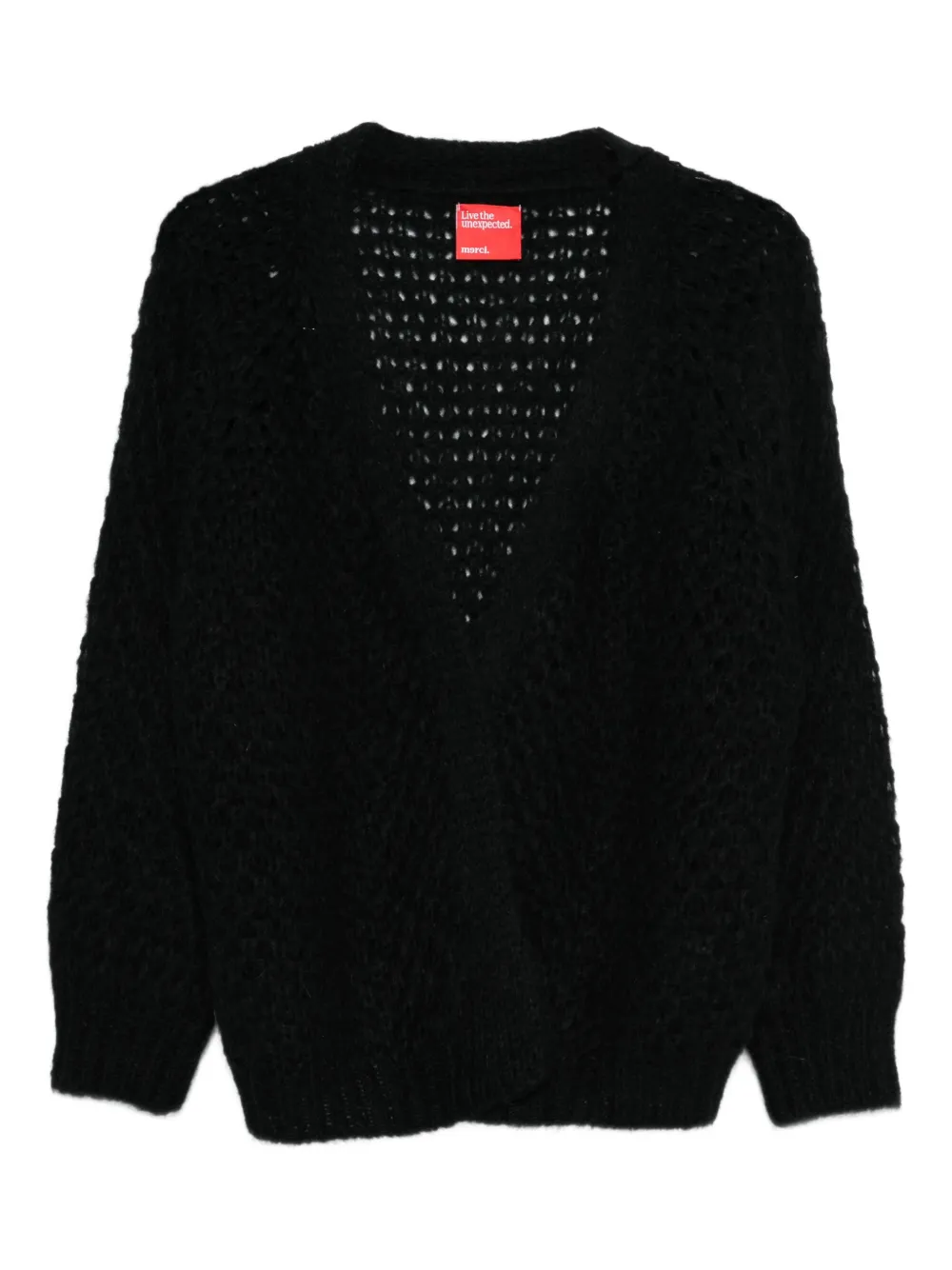 Merci v-neck knit cardigan - Schwarz