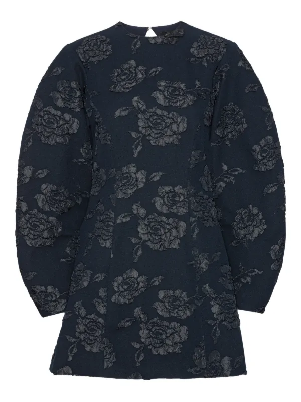 rotate jacquard mini dress Rotate Birger Christensen Floral Jacquard Mini Dress