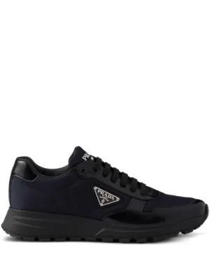 Prada Leather Sneakers | Black | FARFETCH RO