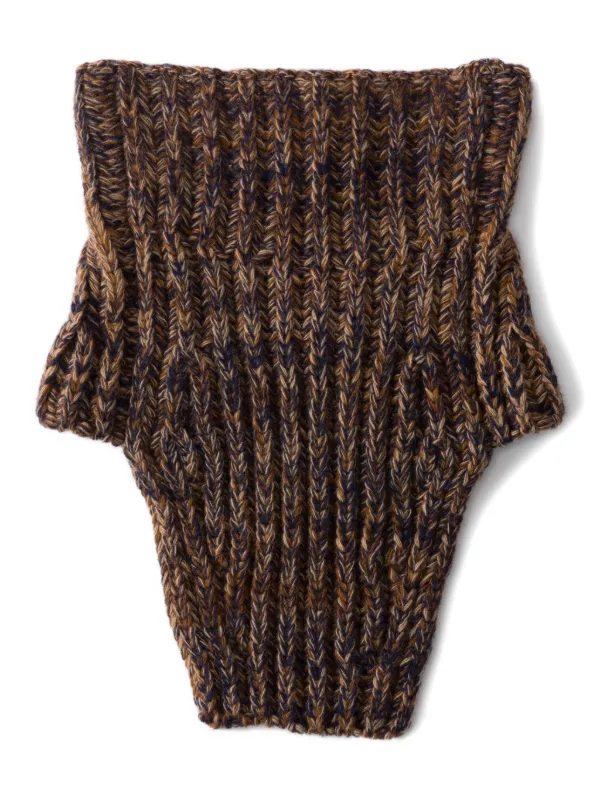小物 PRADA, 19FW FRINGE MOHAIR MUFFLER Fringed cashmere scarf in beige - Prada | Mytheresa