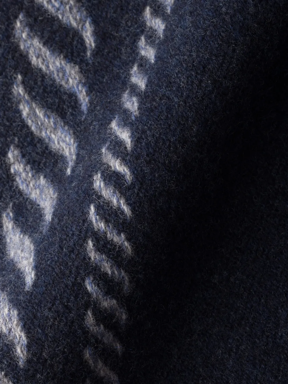 Prada fringe-detail scarf - Blauw