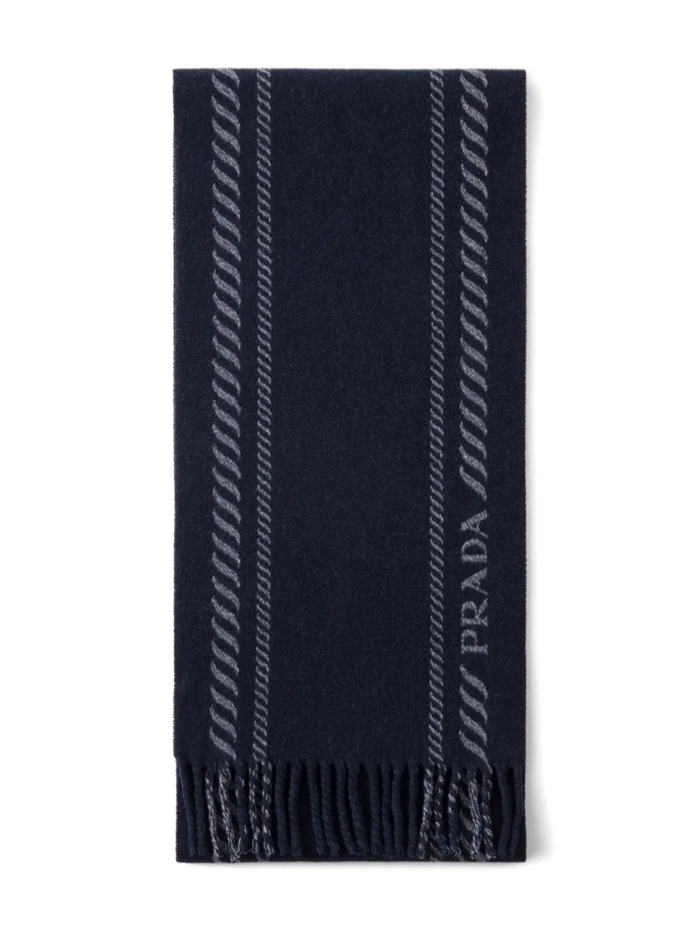 Prada fringe-detail scarf | Blue | Image 1