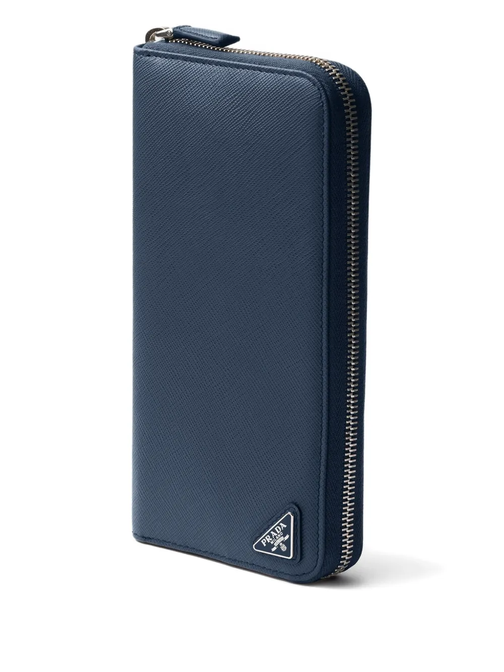 Prada Portemonnee met ritssluiting en logo Blauw