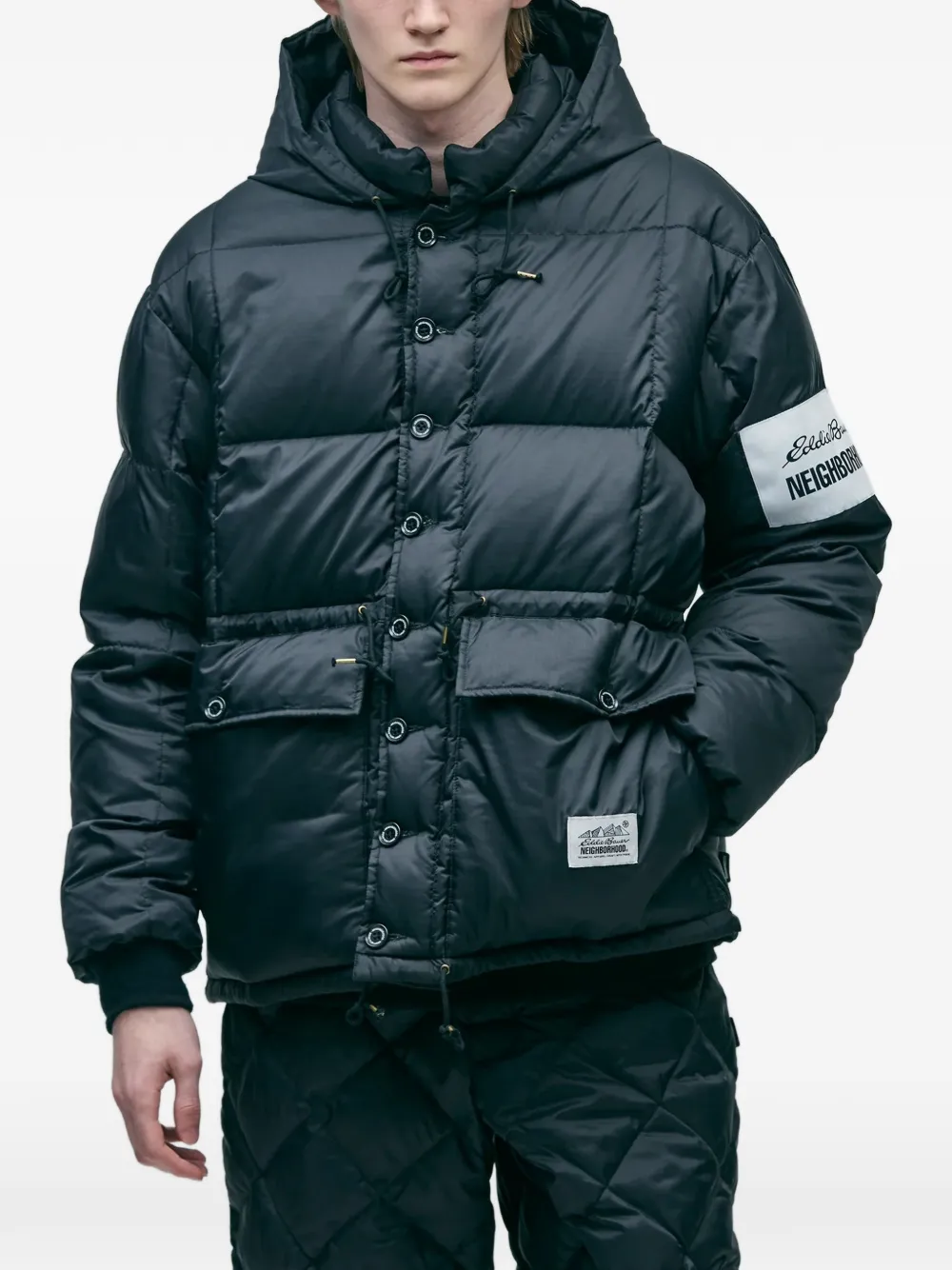 Neighborhood x Eddie Bauer Karakoram donsjack Zwart