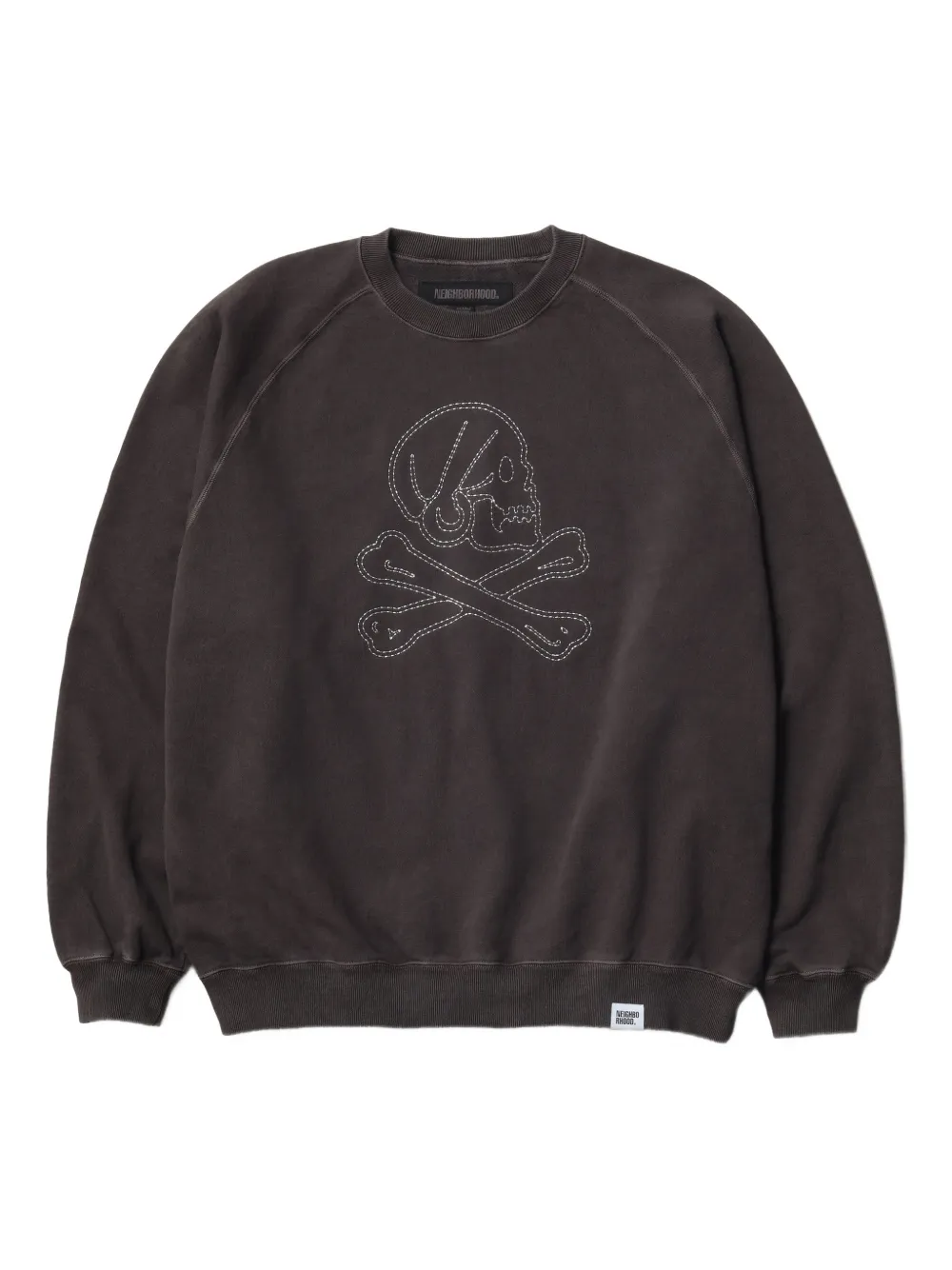 Neighborhood skull-embroidered sweatshirt | Brown | Image 1