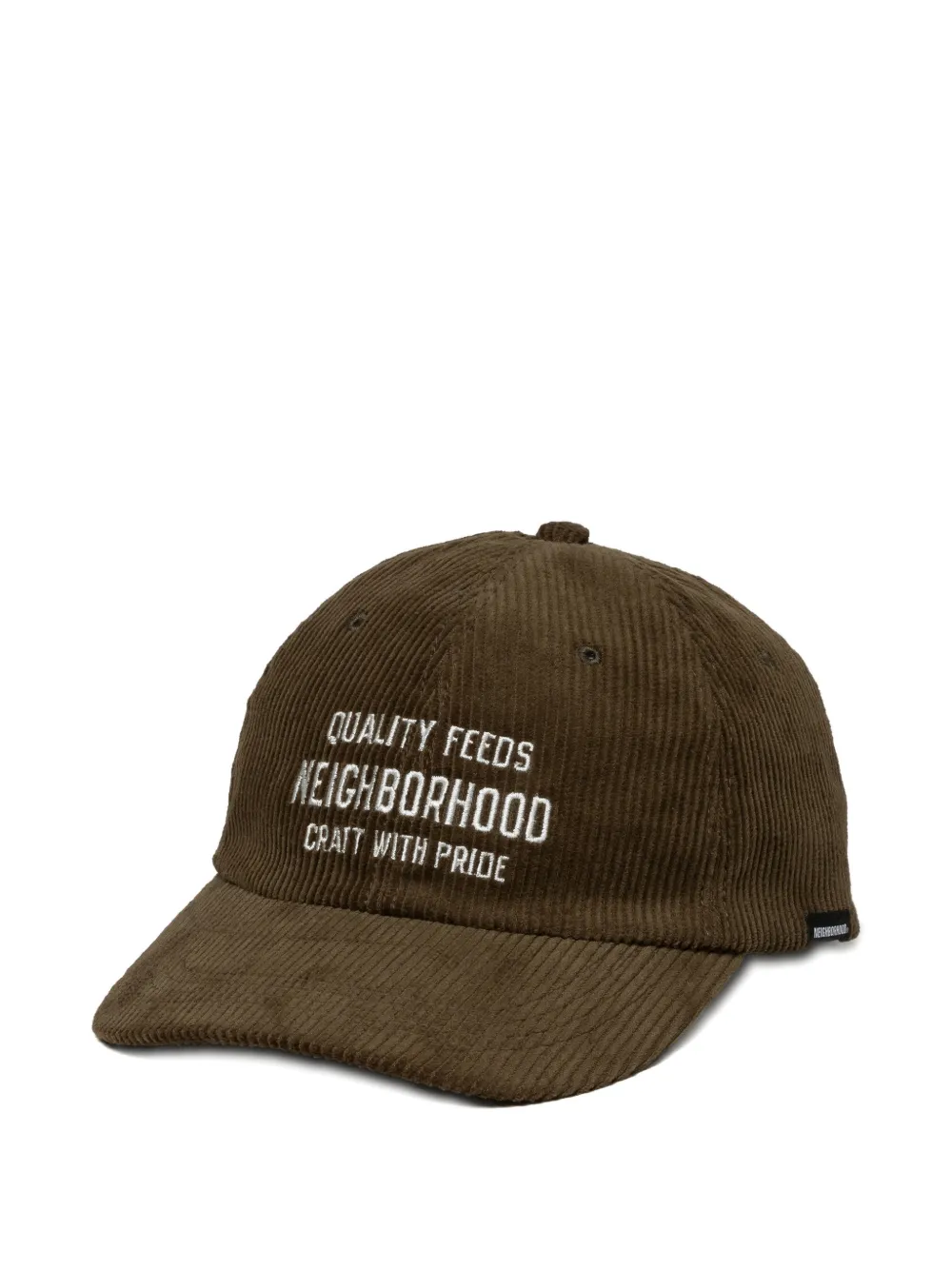 Neighborhood corduroy embroidered baseball hat | Brown | Image 1