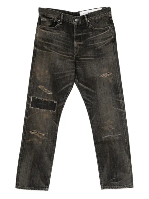 Neighborhood distressed patch trousers
