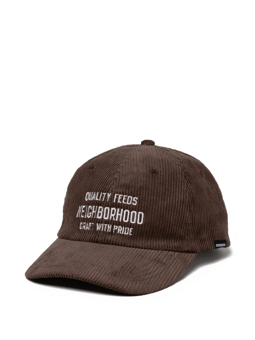 Neighborhood corduroy strap-back baseball hat | Brown | Image 1