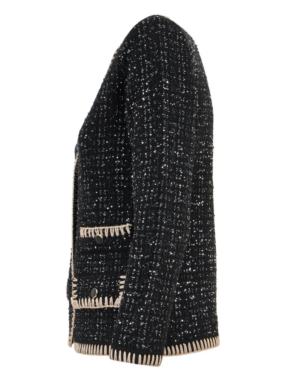  Veronica Beard Ceriani Tweed Jacket - Black 