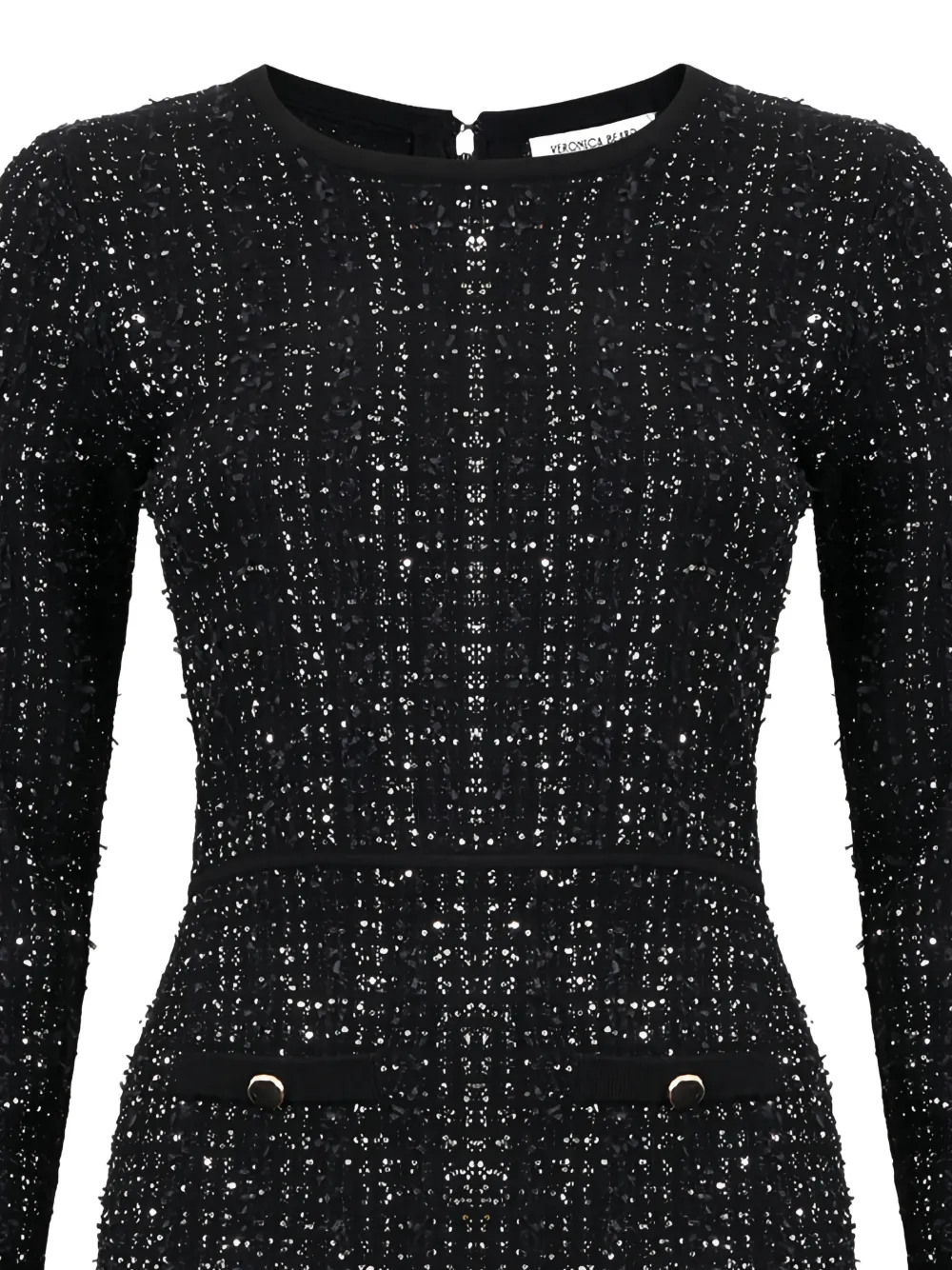 Veronica Beard Channing gebreide mini-jurk Zwart