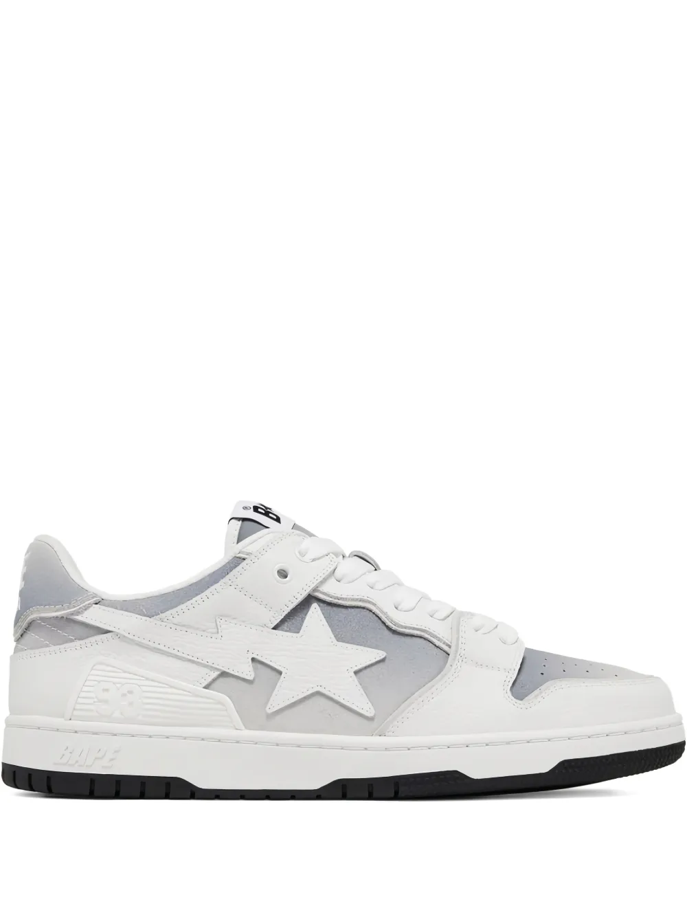 A BATHING APE®  Sk8 Sta star panelled sneakers | White | Image 1