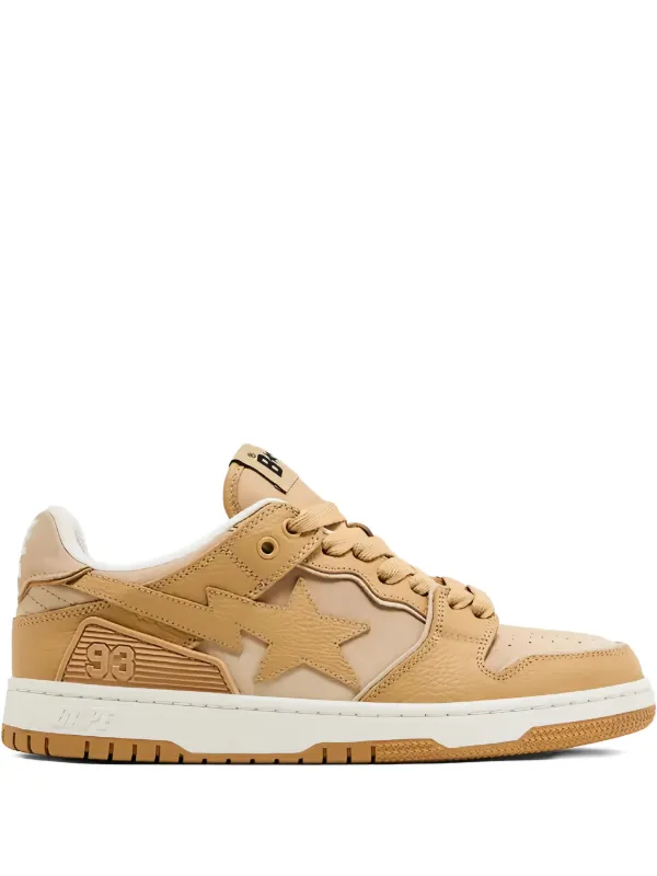 A BATHING APE® Sk8 Sta パネル スニーカー | ブラウン | FARFETCH JP