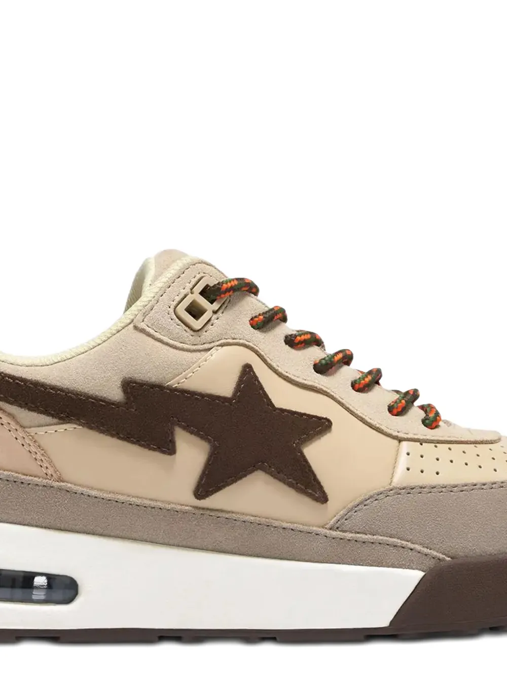 A BATHING APE Bape Road Sta 1 low-top sneakers met sterdetail Beige