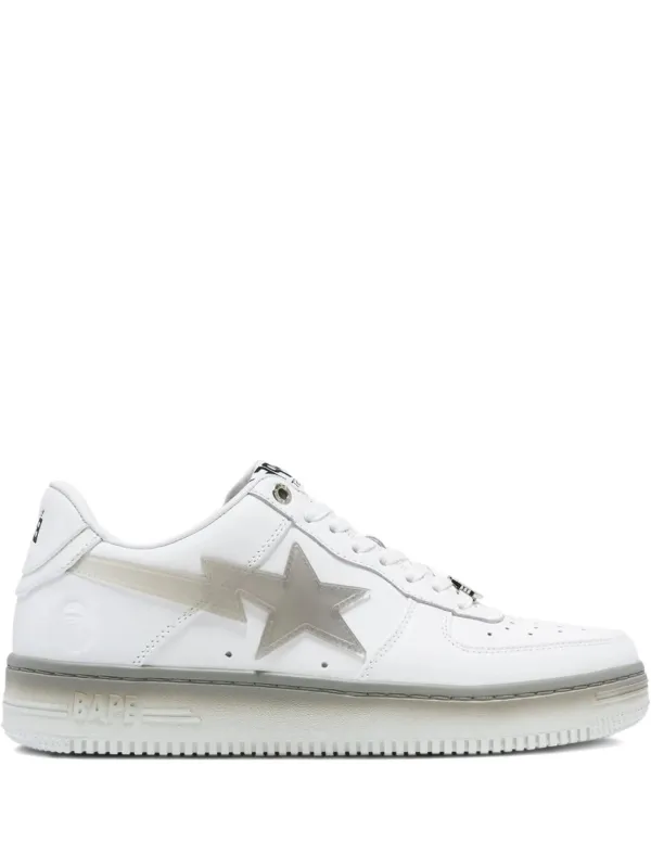 a bathing ape bapesta low m1 white black