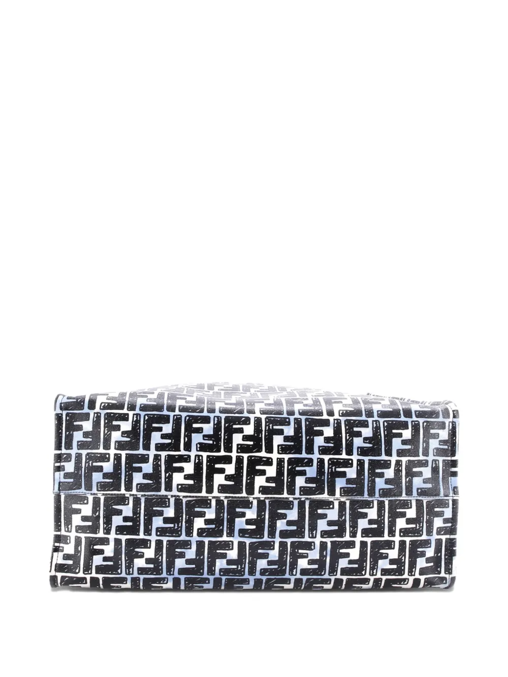 FENDI Pre-owned Shopper Joshua Vides Zucca Coated Canvas Large Tote Bag In Blue