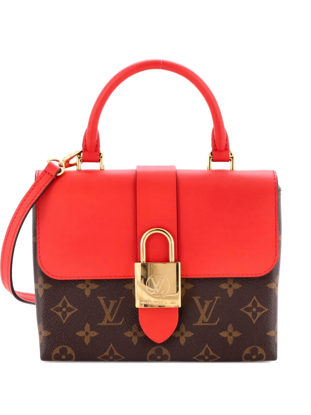 Louis Vuitton Pre-Owned Locky Handbag Monogram Canvas with Leather BB satchel - Marrone