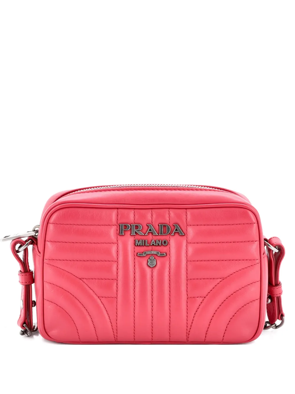 Prada Pre-Owned Camera Bag Diagramme Quilted Leather Mini crossbody bag - Rosa