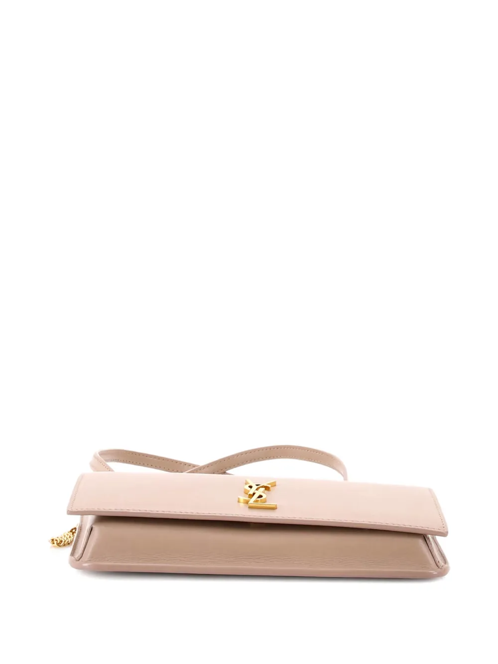 Pre-owned Saint Laurent Classic Monogram Phone Holder Shoulder Bag Leather Crossbody Bag In Neutral