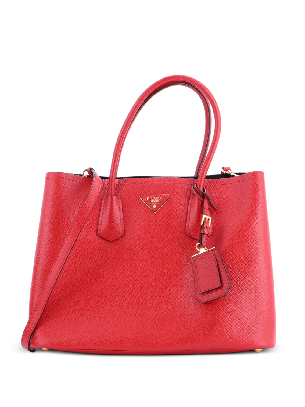 Prada Pre-Owned Cuir Double Saffiano Leather Medium tote bag - Rosso