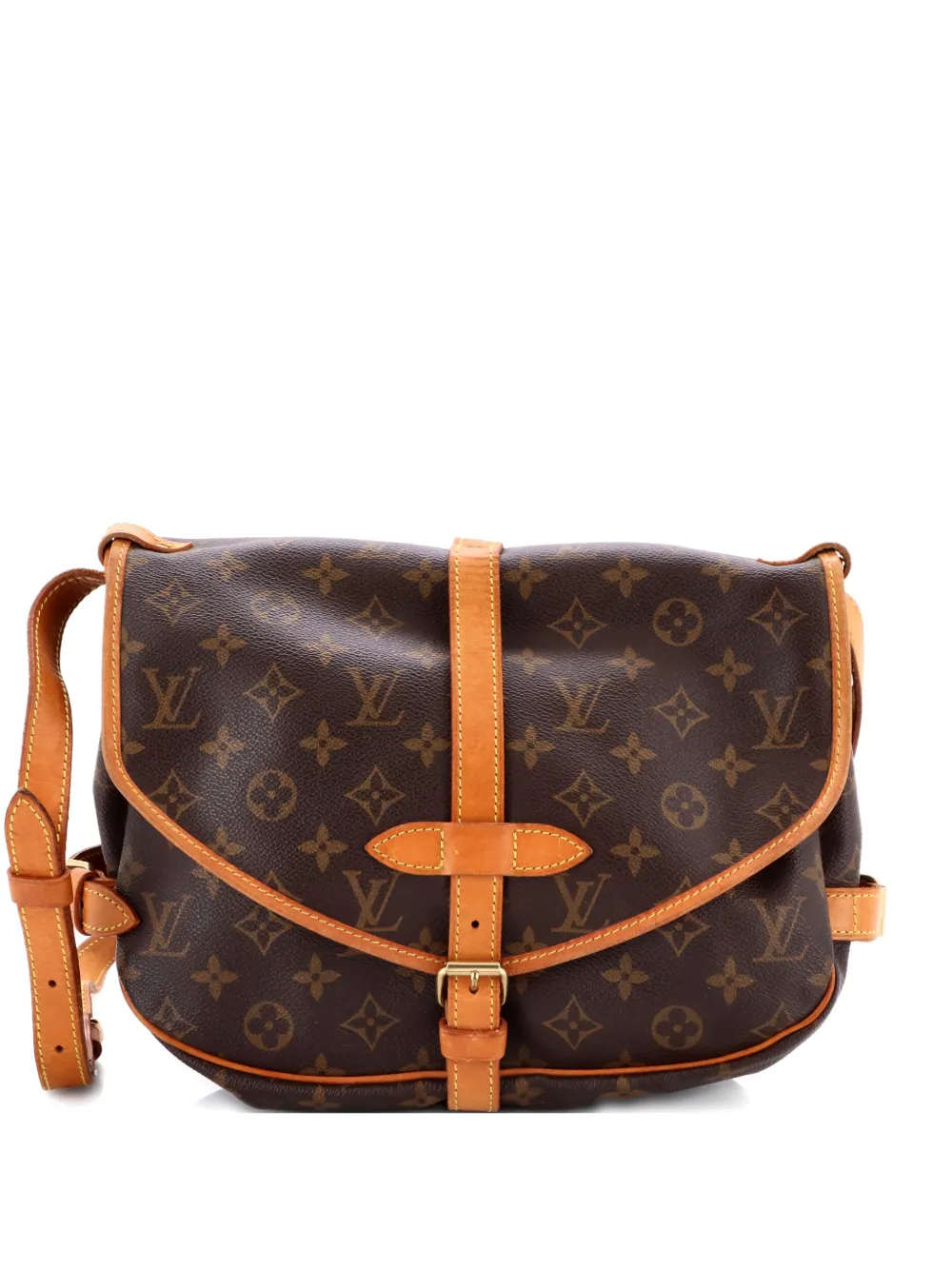 Louis Vuitton Pre-Owned Saumur Handbag Monogram Canvas 30 crossbody bag - Marrone