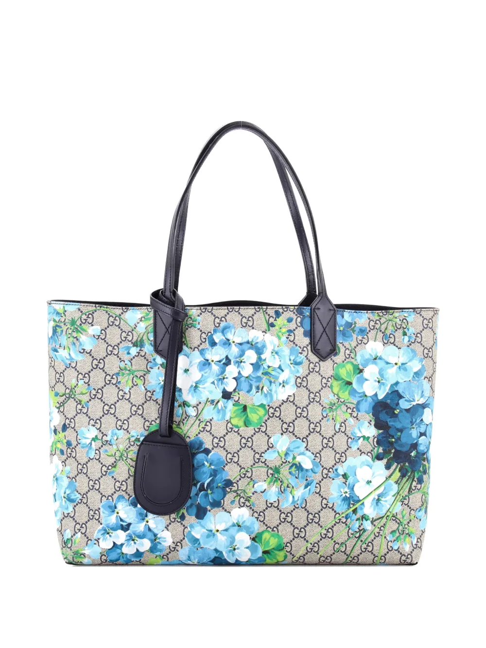Gucci Pre-Owned sac cabas Blooms médium à design réversible | bleu | Image 1