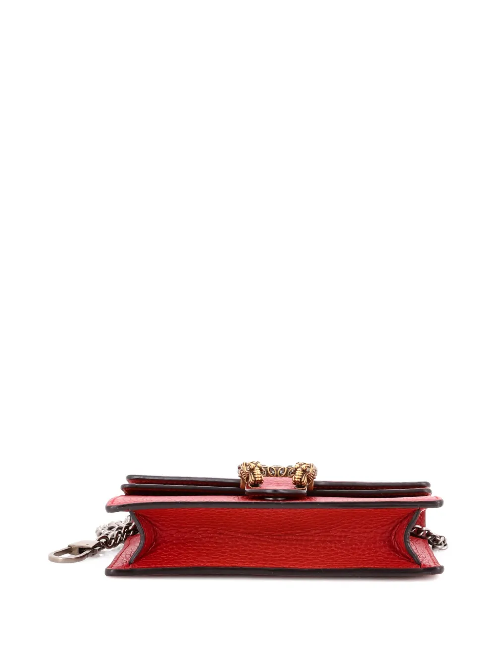 GUCCI Pre-owned Dionysus Bag Leather Super Mini Clutch Bag In Red