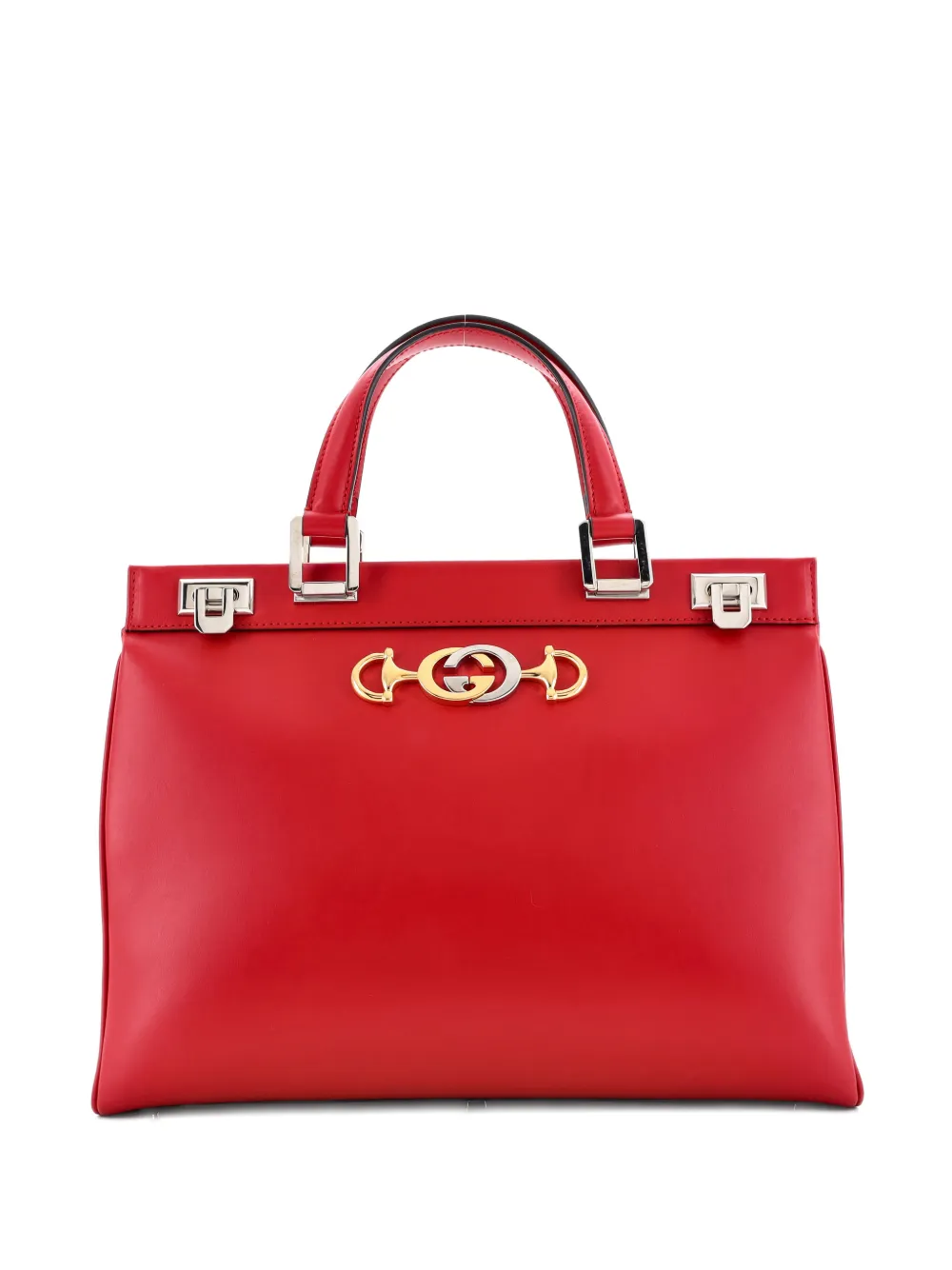 Gucci Pre-Owned Zumi Top Handle Bag Leather Medium satchel - Rosso