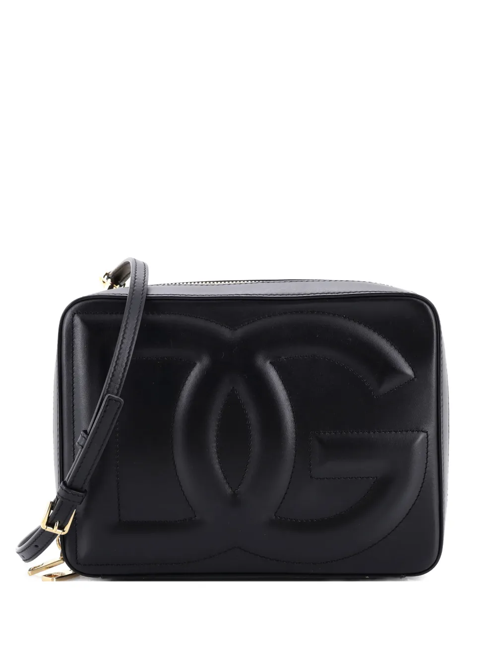 Dolce & Gabbana Pre-Owned DG Logo Camera Bag Leather Medium crossbody bag - Schwarz