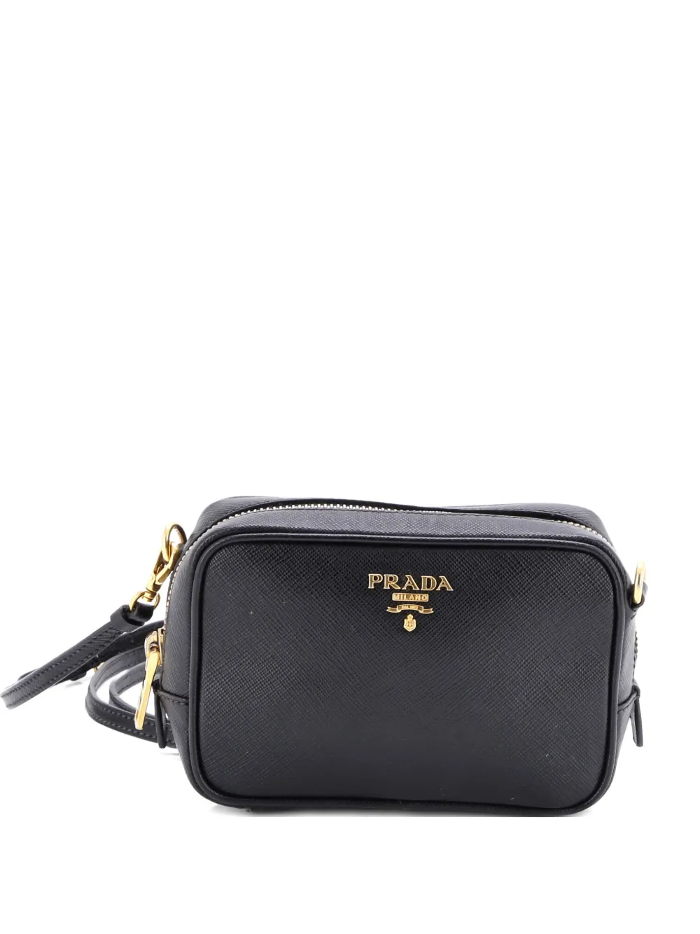 Prada Pre-Owned Zip Saffiano Leather Mini crossbody bag - Nero