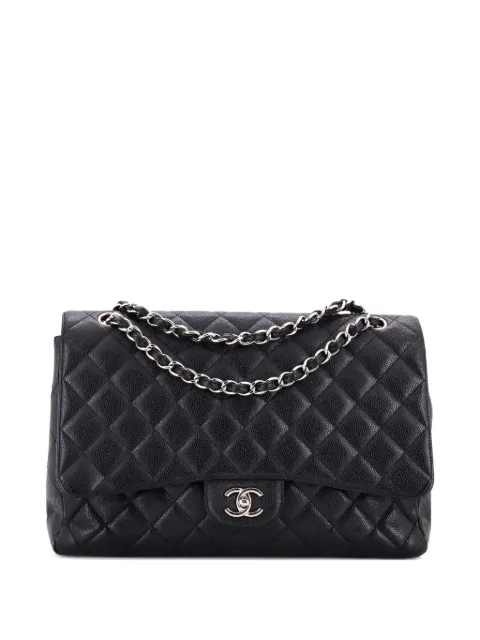 CHANEL Pre-Owned bolsa de hombro Classic Double Flap Jumbo de piel caviar