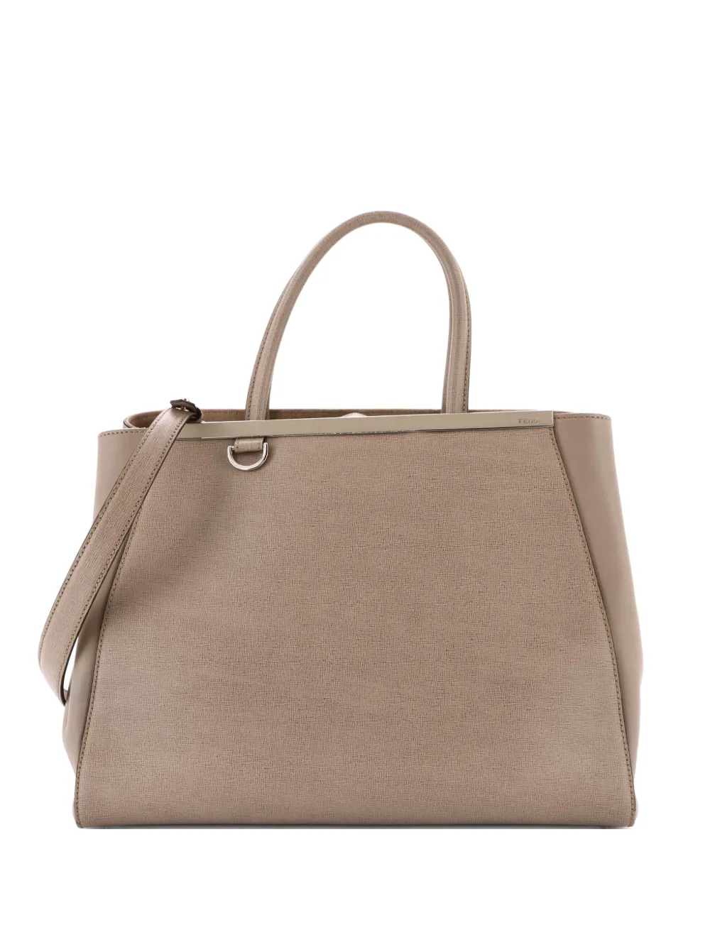 Fendi Pre-Owned Peekaboo Bag Rigid Leather Regular satchel | Neutrals | Image 1