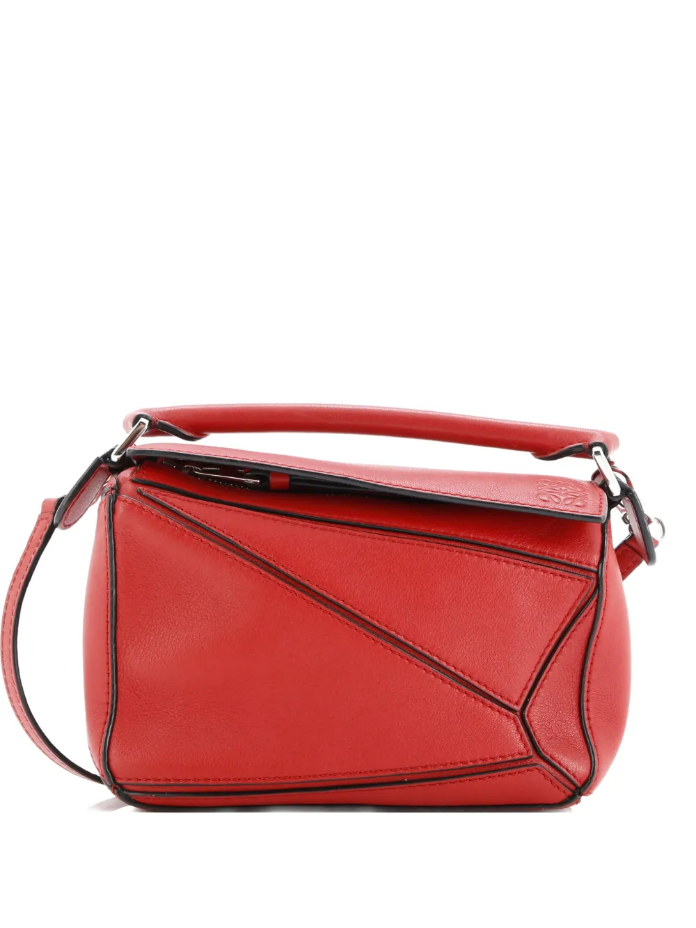 Loewe Pre-Owned Puzzle Bag Leather Mini crossbody bag - Rosso