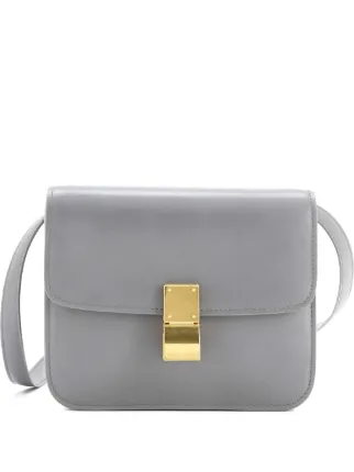 CELINEグレー レザー ショルダーバッグ Celine Pre-Owned Soft 16 ショルダーバッグ M | グレー | FARFETCH JP