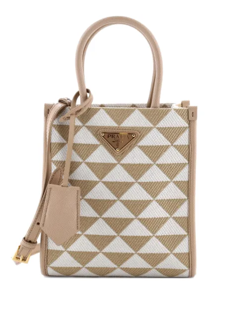 Prada Pre-Owned Symbole Shopper Tote Jacquard Mini crossbody bag