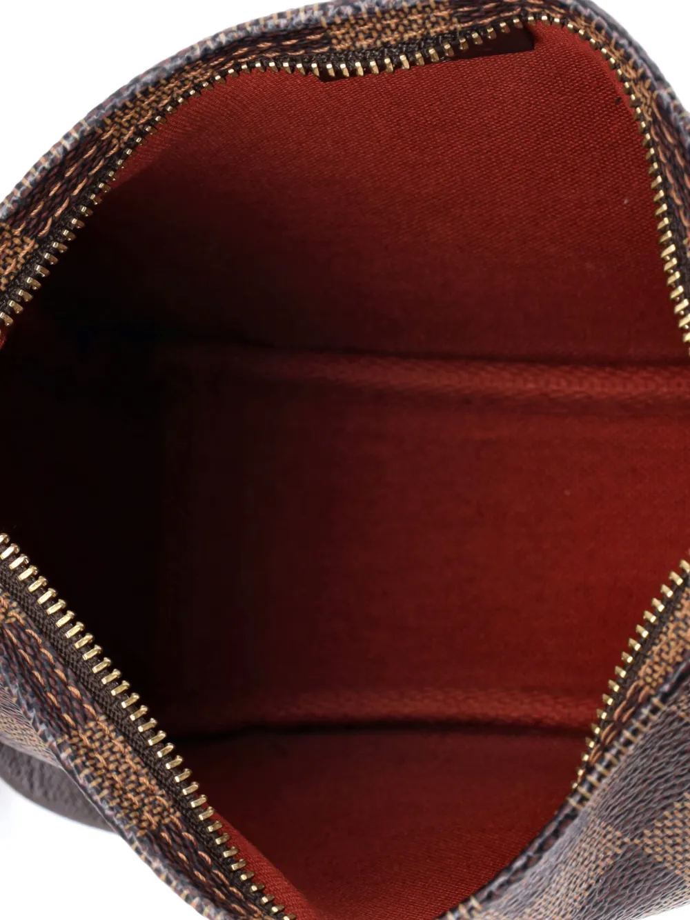 Pre-owned Louis Vuitton Trousse Make Up Bag Damier Pouch In Brown