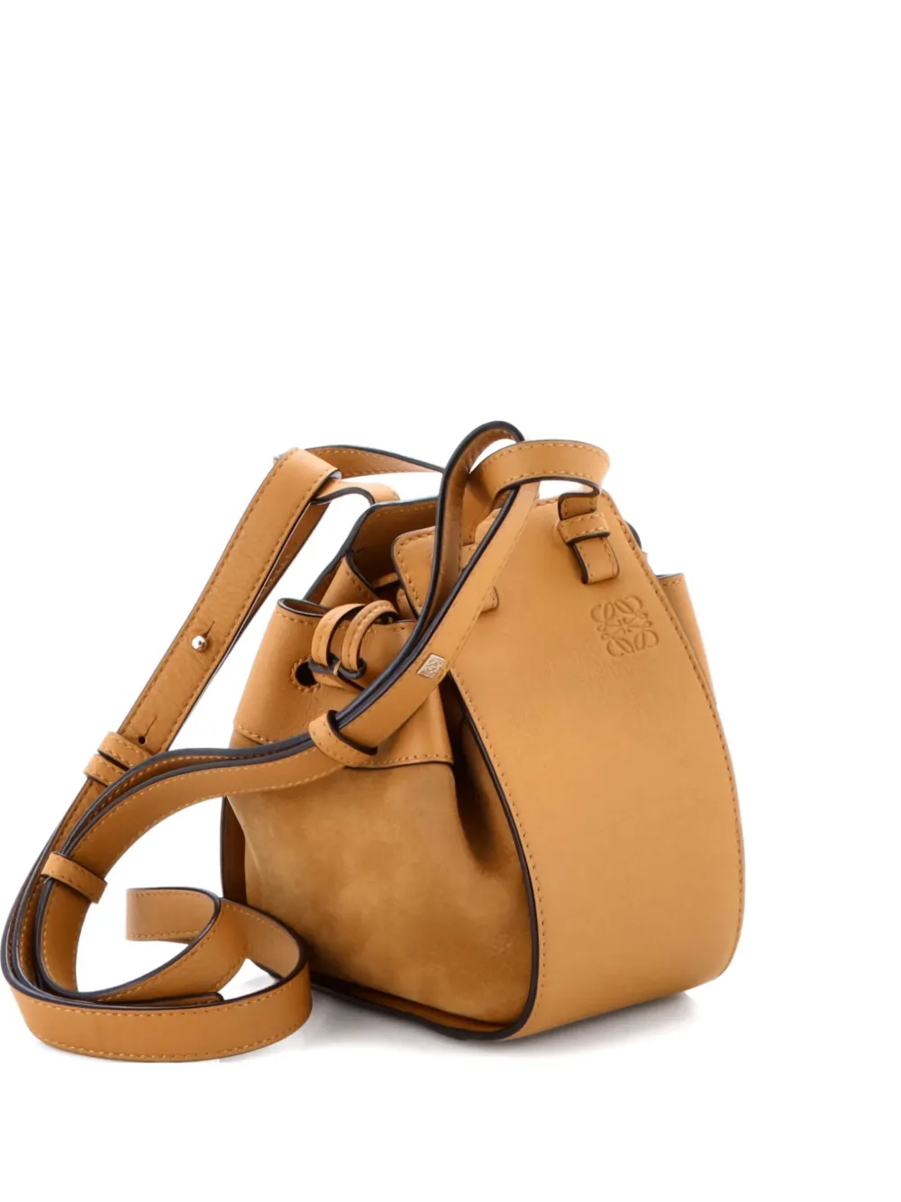 Loewe Pre-Owned Hammock Bag Leather and Suede Mini shoulder bag - Marrone