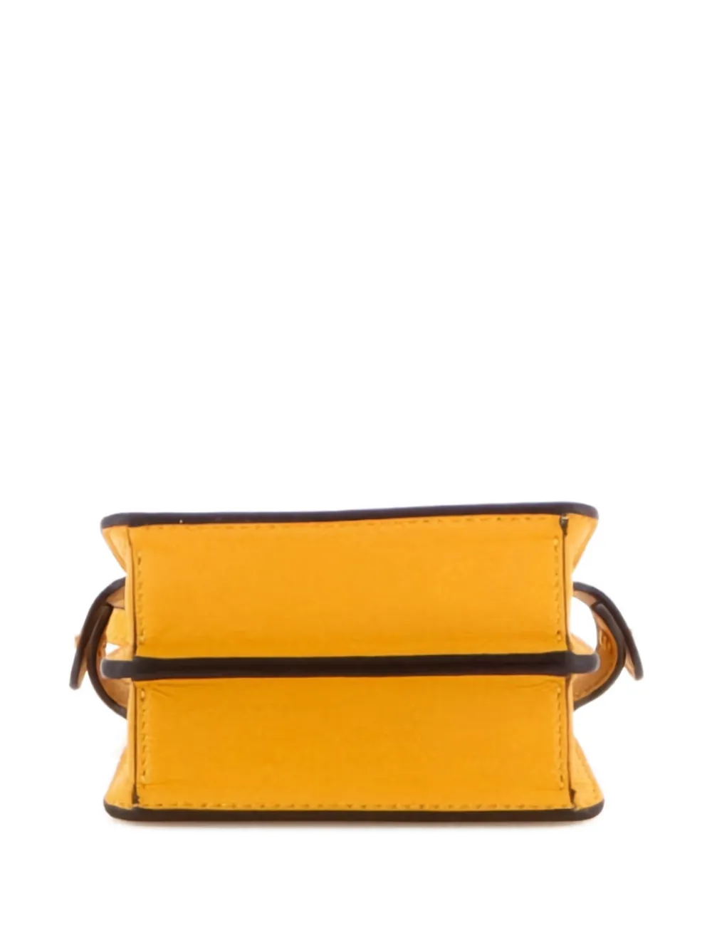 FENDI Pre-owned Maxi Handle Peekaboo Bag Leather Nano Satchel In Yellow