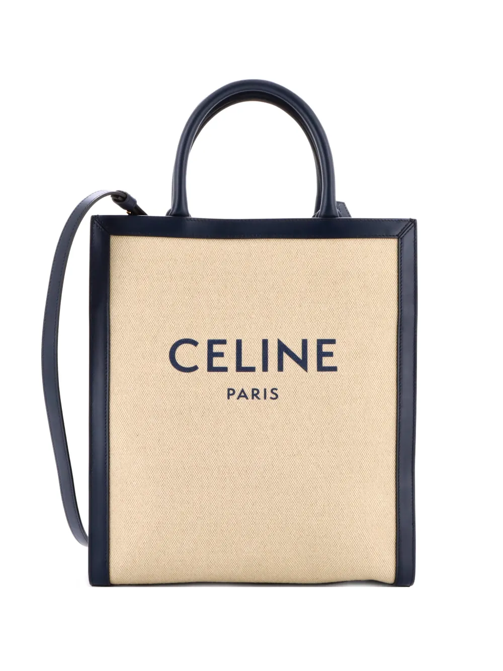 Celine Pre-Owned Vertical Cabas Canvas with Leather Small tote bag | Blue | Image 1