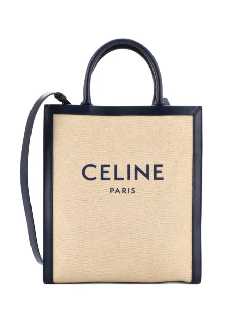 Celine Pre-Owned Vertical Cabas Canvas with Leather Small tote bag