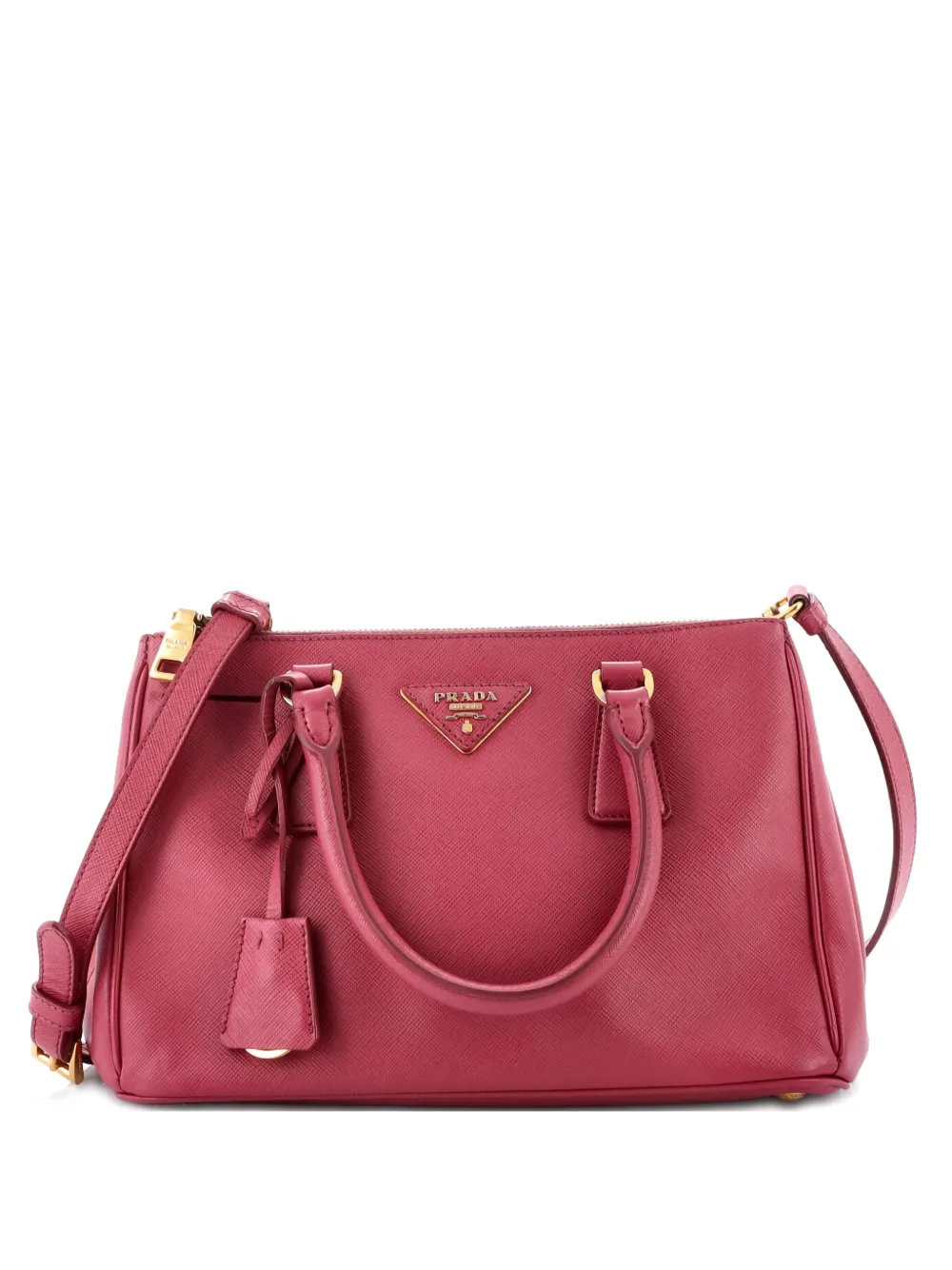Prada Pre-Owned Double Zip Lux Saffiano Leather Small tote bag - Rosa