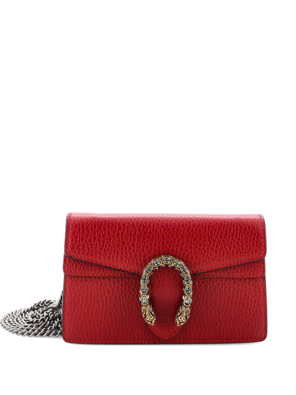 Gucci Pre-Owned Dionysus Bag Leather Super Mini clutch bag - Rosso