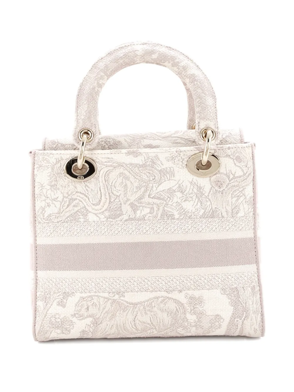 Toile De Jouy Lady D-Lite Bag Embroidered Canvas Tote Bag