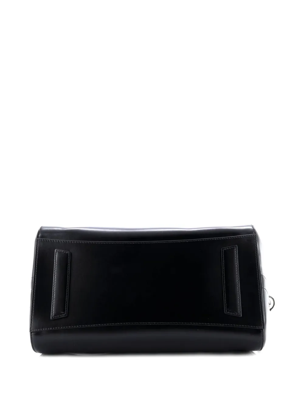 Pre-owned Givenchy Antigona Bag Glazed Leather Medium Satchel In Black