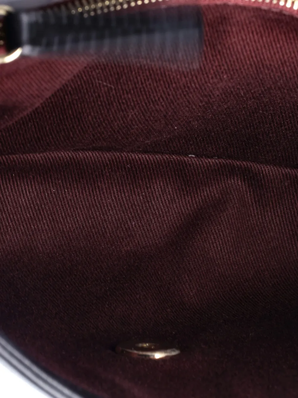 Pre-owned Chanel Coco Chevron Flap Bag Stitched Calfskin Small Shoulder Bag In Black