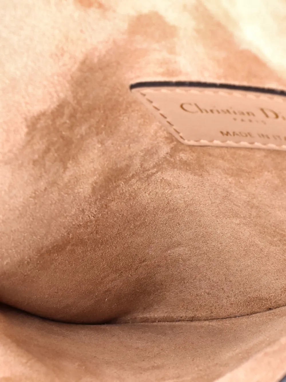 DIOR Pre-owned Saddle Leather Belt Bag In Neutral